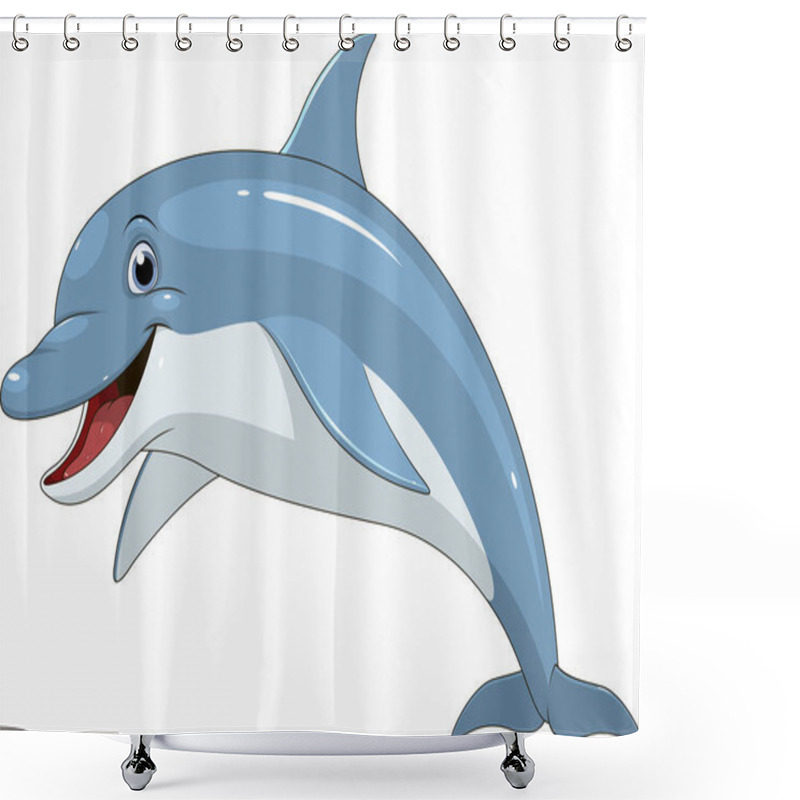 Personality  Funny Dolphin Fun Shower Curtains