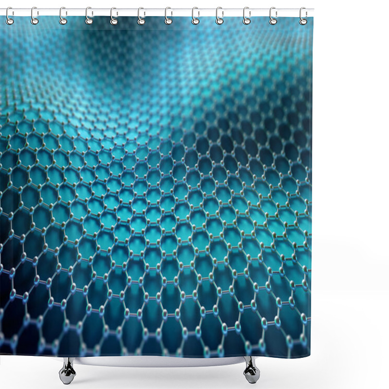 Personality  Crystallized Carbon Hexagonal System Shower Curtains