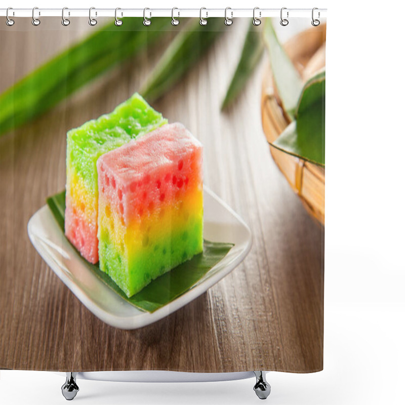 Personality  Kuih Lapis Ubi, Traditional Malaysian Nyonya Sweet Cake. Shower Curtains