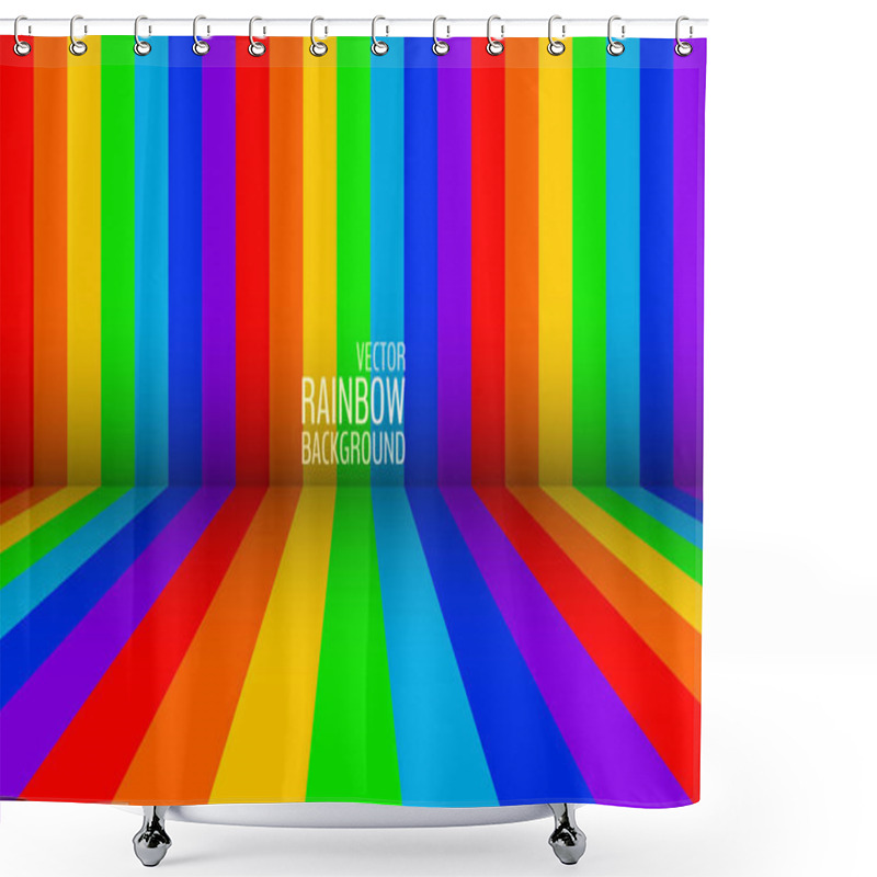 Personality  Gay Rainbow Flag Backdrop Shower Curtains