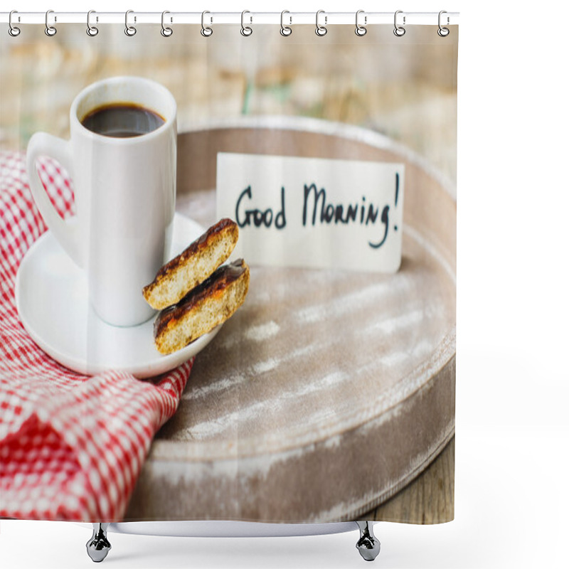 Personality  Coffee Time Shower Curtains