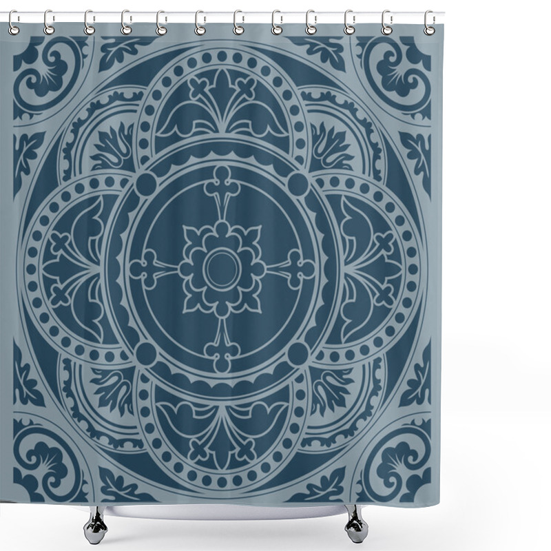 Personality  Decorative Round Lace, Circle Ornament. Shower Curtains