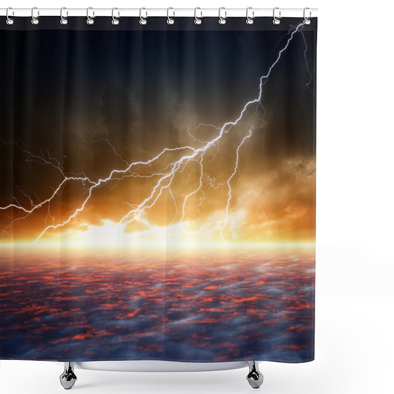 Personality  Dramatic Moody Sky Shower Curtains