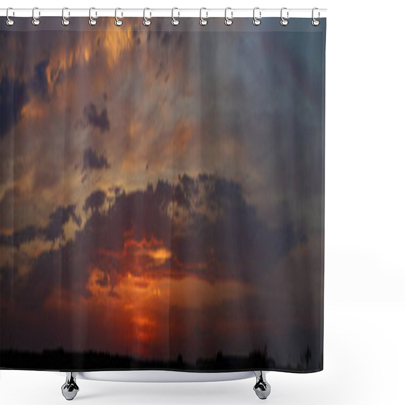 Personality  Evening Sunset Pink Sky Shower Curtains