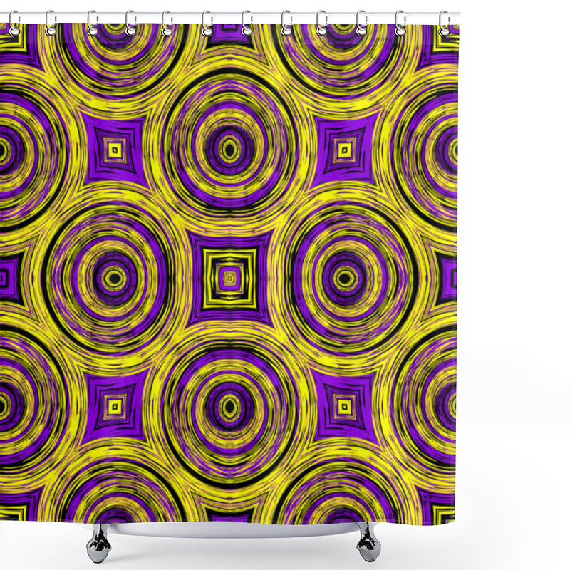 Personality  Optic Illusion Illustration With Geometric Design Shower Curtains