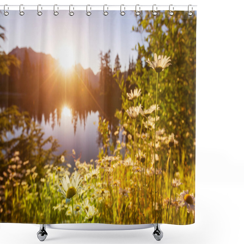 Personality  Beautiful Mountain Meadow Shower Curtains