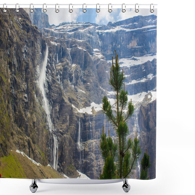 Personality  Waterfall In  Pyrenees Mountains Shower Curtains