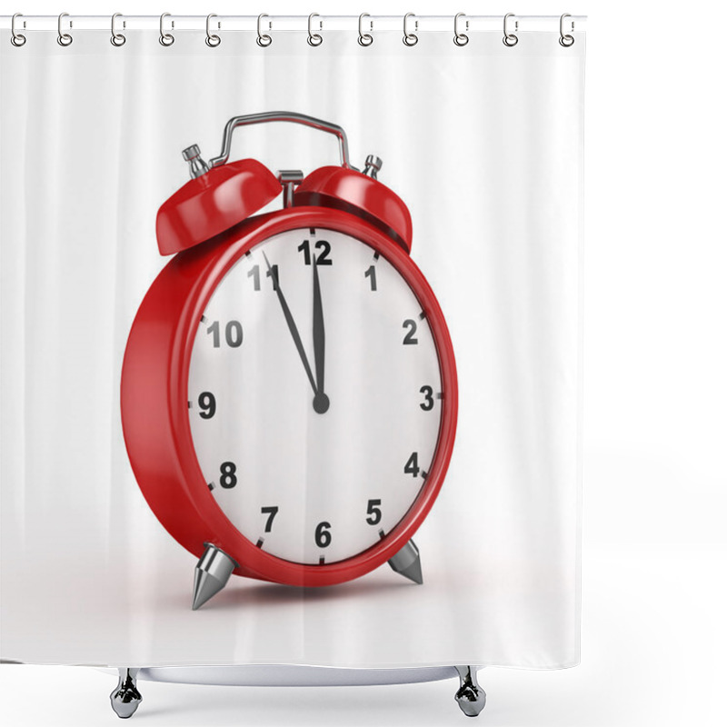 Personality  3d Alarm Clock (Perspective View) - Isolated Shower Curtains