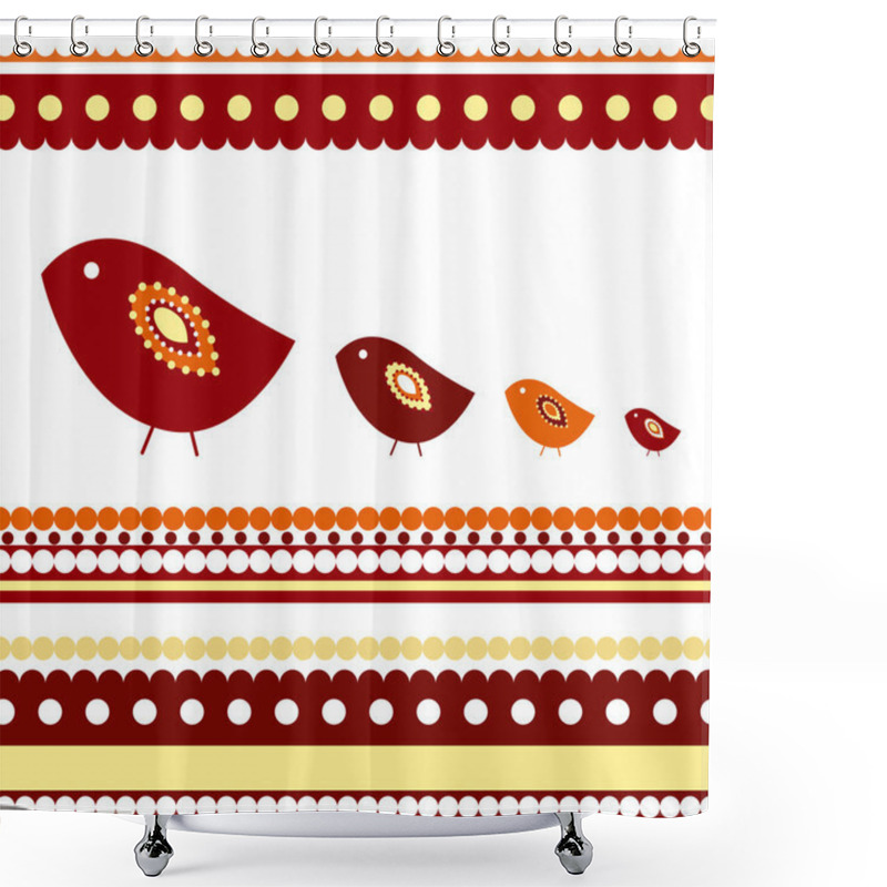 Personality  Birds Family Shower Curtains