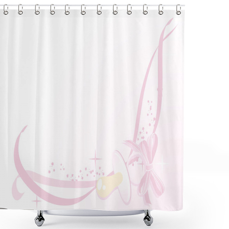 Personality  Baby Girl Arrival Card Shower Curtains