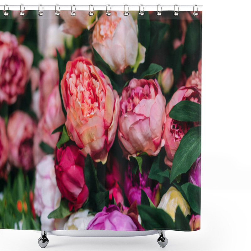 Personality  Lot Of Peonies, Close Up. Shower Curtains