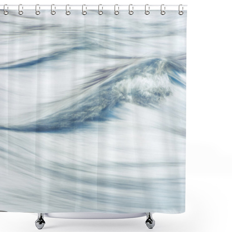 Personality  Waves Of The River Flow Shower Curtains