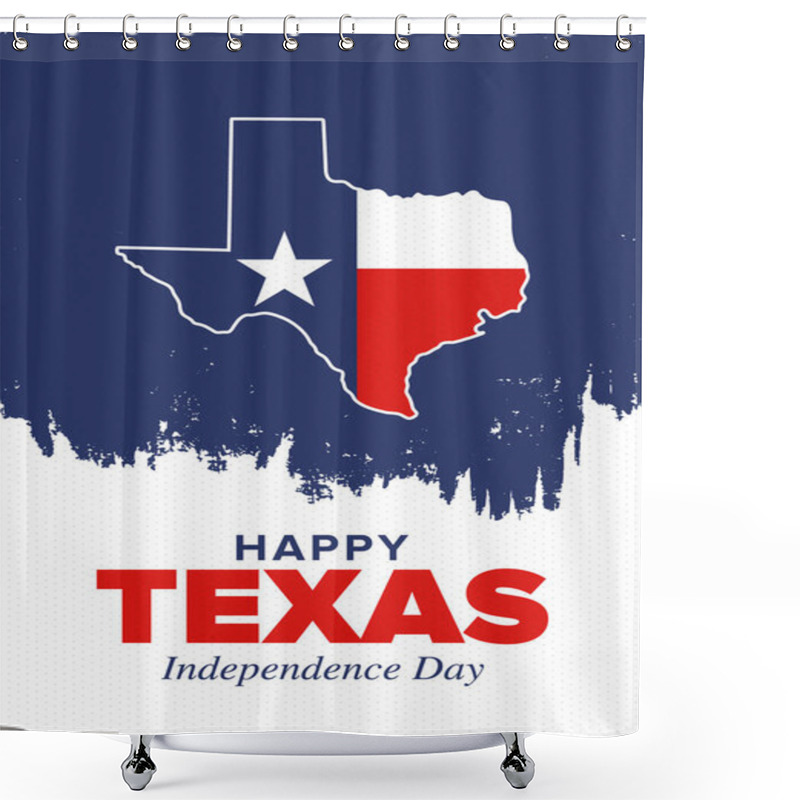 Personality  Texas Independence Day. Freedom Holiday In Unites States, Celebrated Annual In March. Lone Star Flag. Texas Flag. Patriotic Sign And Elements. Poster, Card, Banner And Background. Vector Illustration Shower Curtains