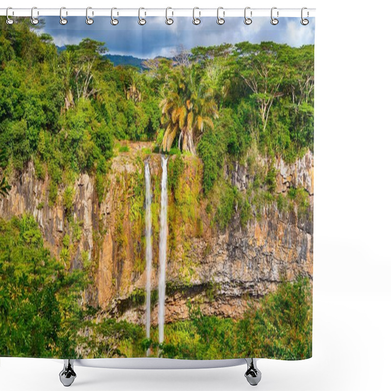 Personality  Chamarel Waterfall. Beautiful Landscape. Mauritius Shower Curtains