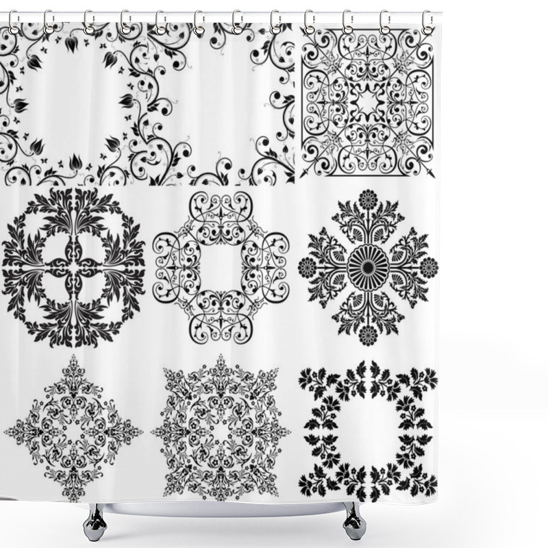 Personality  Ornamental Design Elements Shower Curtains