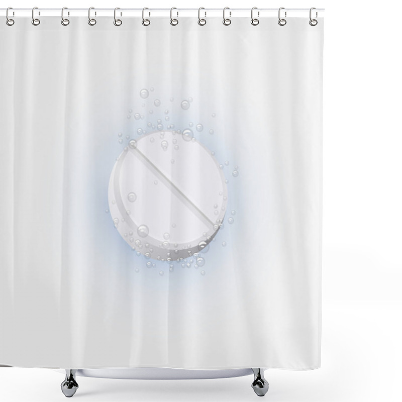 Personality  Effervescent Tablet Shower Curtains