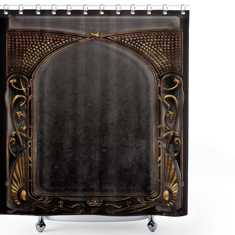 Personality  Art Nouveau Backgrounds And Frames Shower Curtains