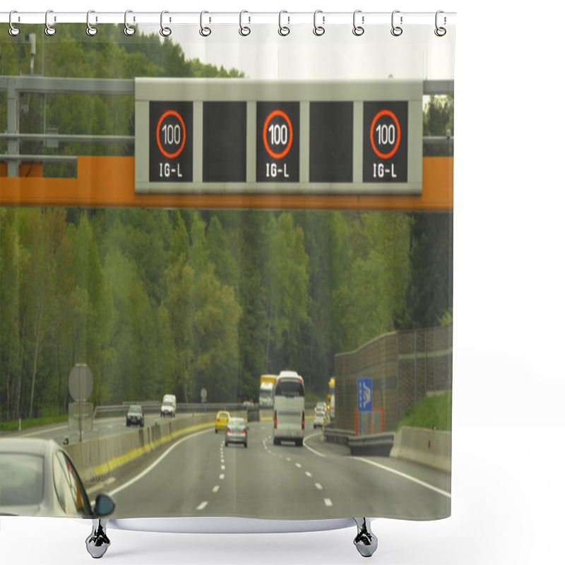 Personality  Immission Control And Fine Dust Reduction Through Speed Limits On The Road Shower Curtains