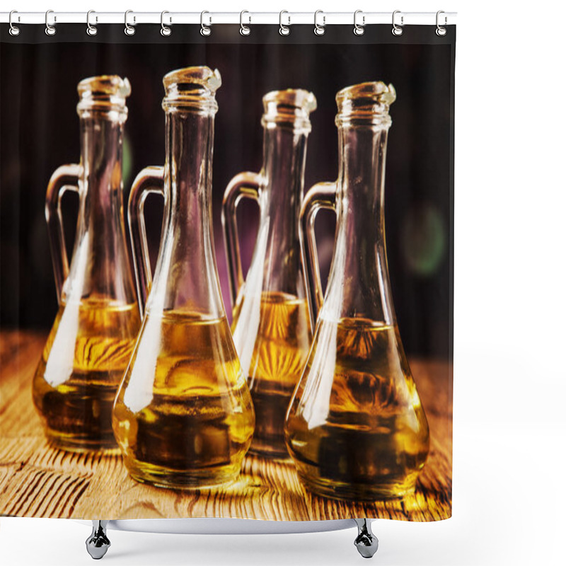 Personality  Olive Oil In Bottles Shower Curtains