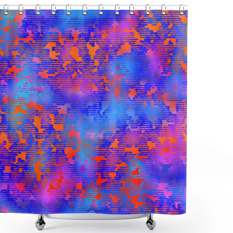 Personality  Funky Ombre Hippy 60s Surreal Graphic Pattern Shower Curtains