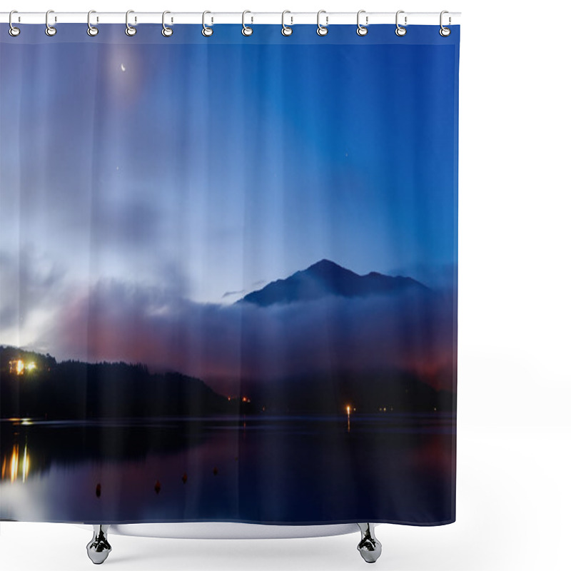 Personality  Moon Night Lake Landscape Shower Curtains