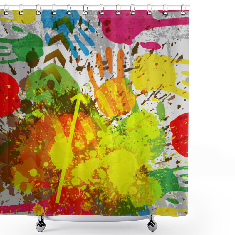 Personality  Abstract Grunge Background For Design Shower Curtains