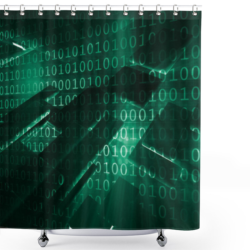 Personality  Virtual Technology Shower Curtains