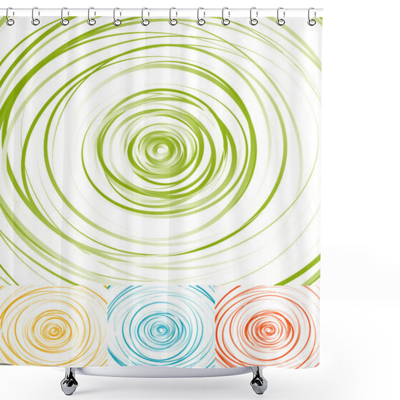 Personality  Radial Circles Abstract Backgrounds Shower Curtains