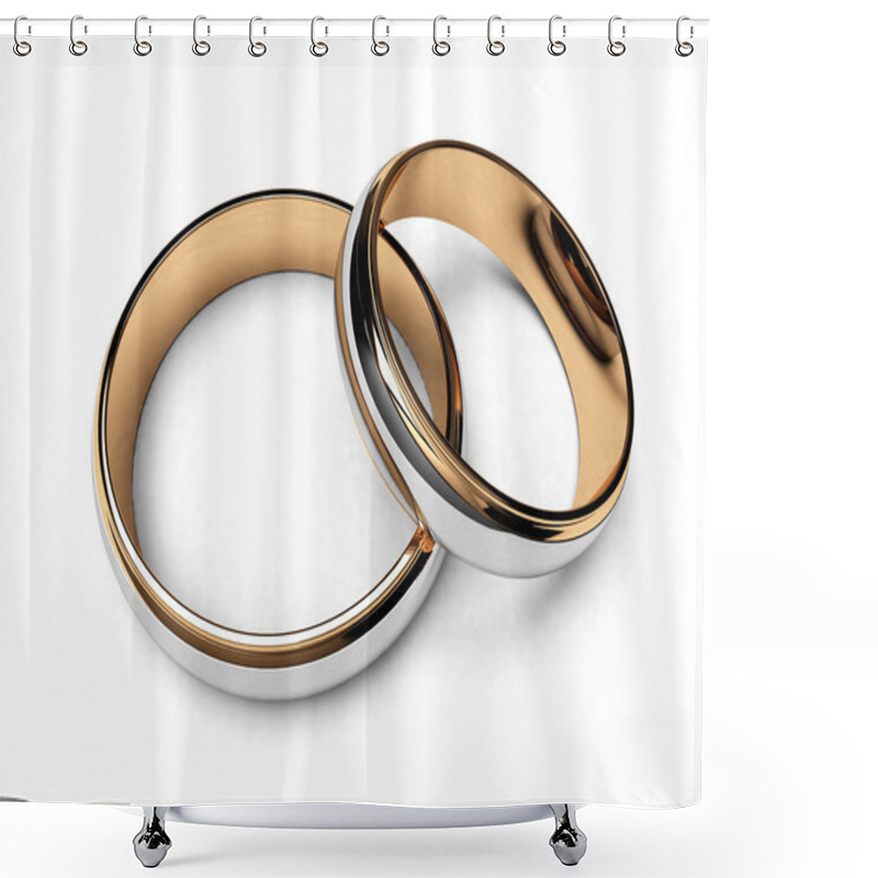 Personality  Ring Wedding Shower Curtains