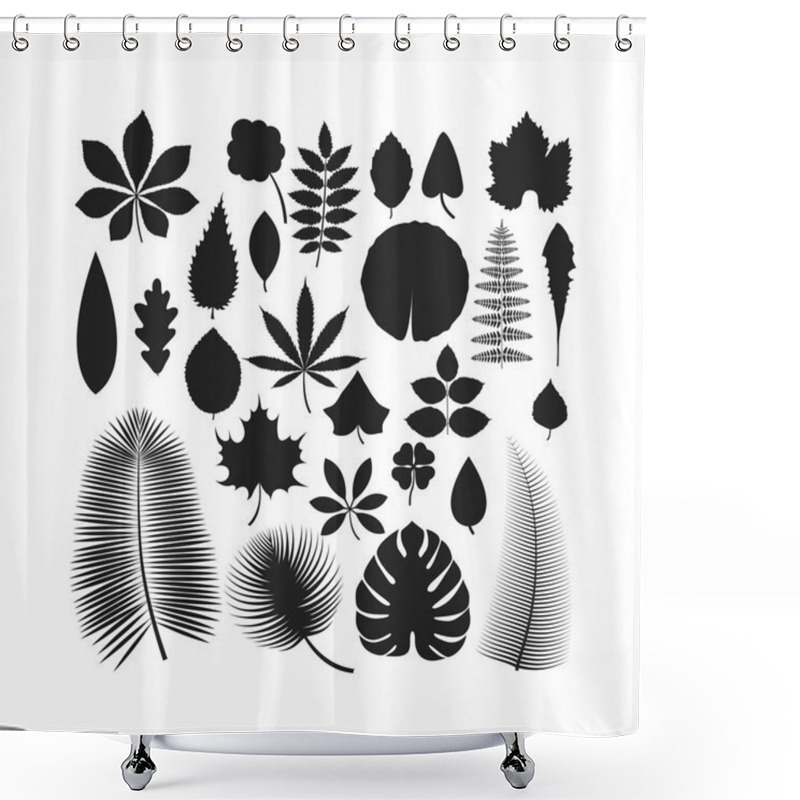 Personality  Leave Icon Vector Illustration. Shower Curtains