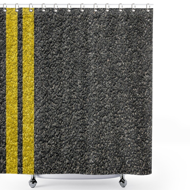 Personality  Road Texture With Lines Shower Curtains