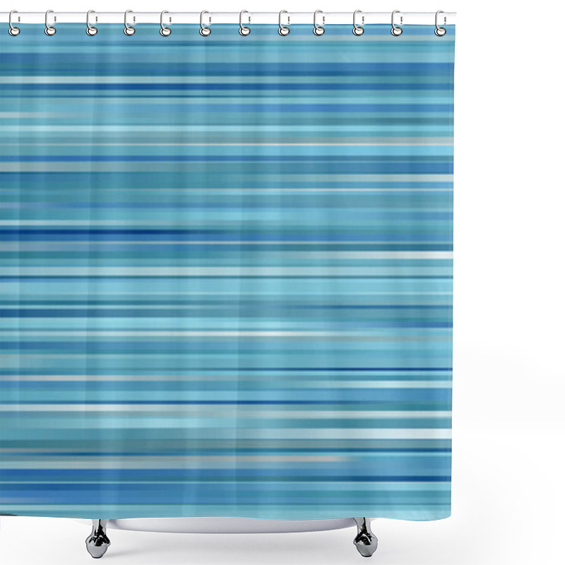 Personality  Blue Lines Or Stripes Vector Background. Shower Curtains