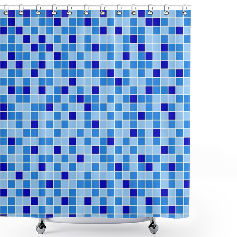 Personality  Pool Mosaic Shower Curtains