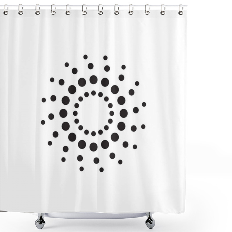 Personality  Halftone Dots Forms Shower Curtains