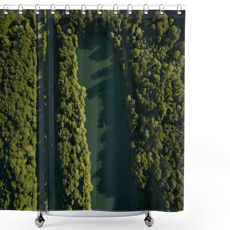 Personality  Forest And Lake Shower Curtains