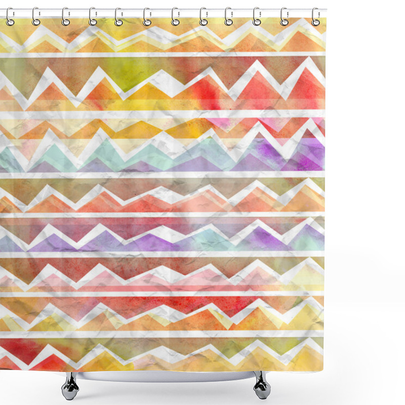 Personality  Abstract Triangle Pattern Shower Curtains