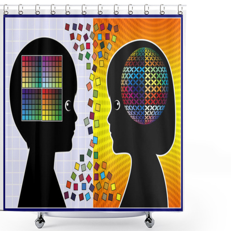 Personality  Differences In Creative Skills Shower Curtains