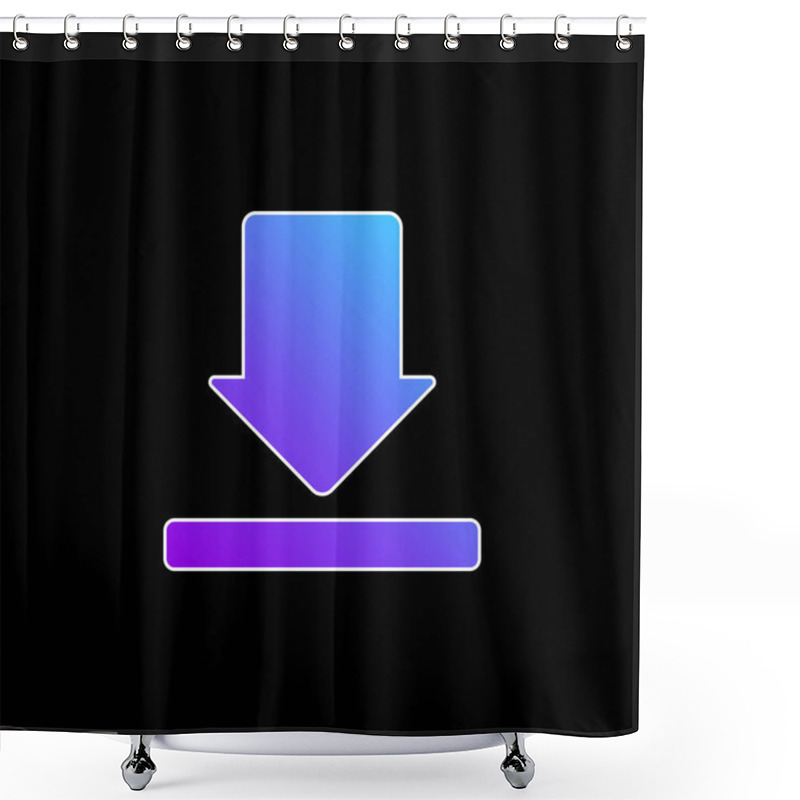 Personality  Arrow Blue Gradient Vector Icon Shower Curtains