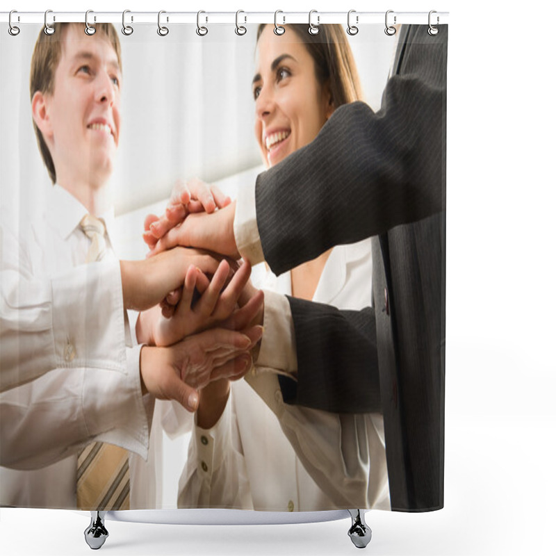 Personality  Business People Hands Shower Curtains