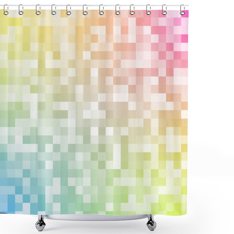 Personality  Vector Abstract Design Mosaic Shower Curtains