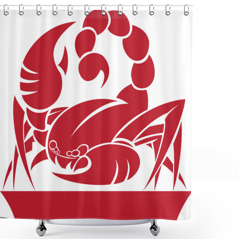 Personality  Scorpio Zodiac Shower Curtains