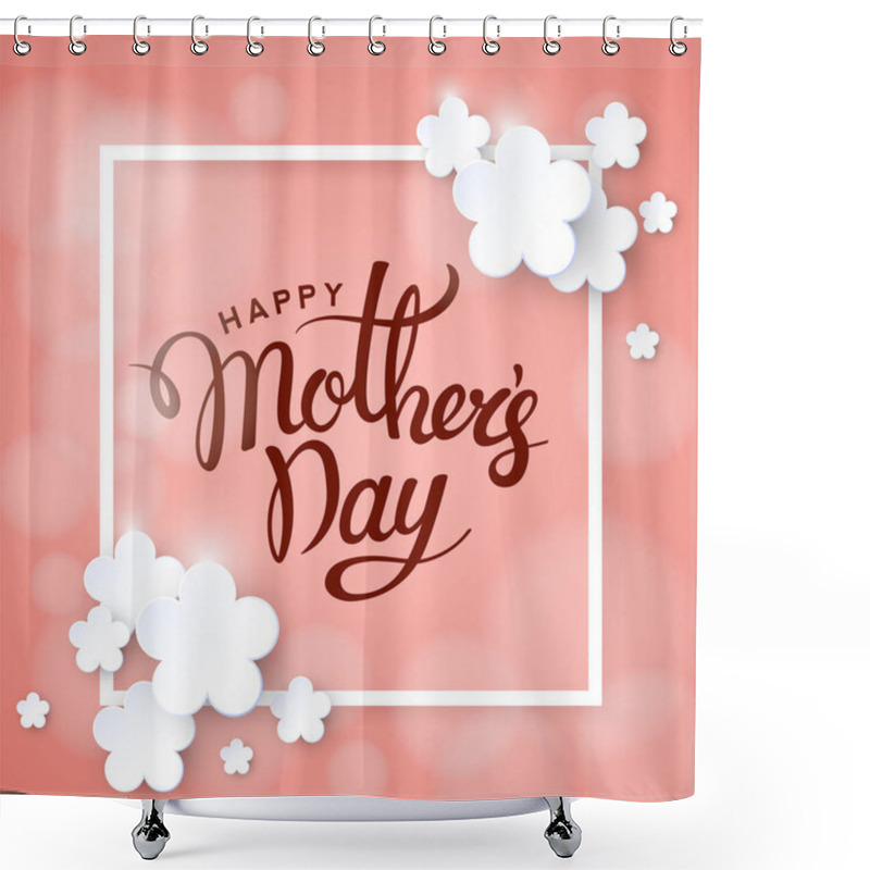 Personality  Happy Mothers Day. Retro Background. Shower Curtains