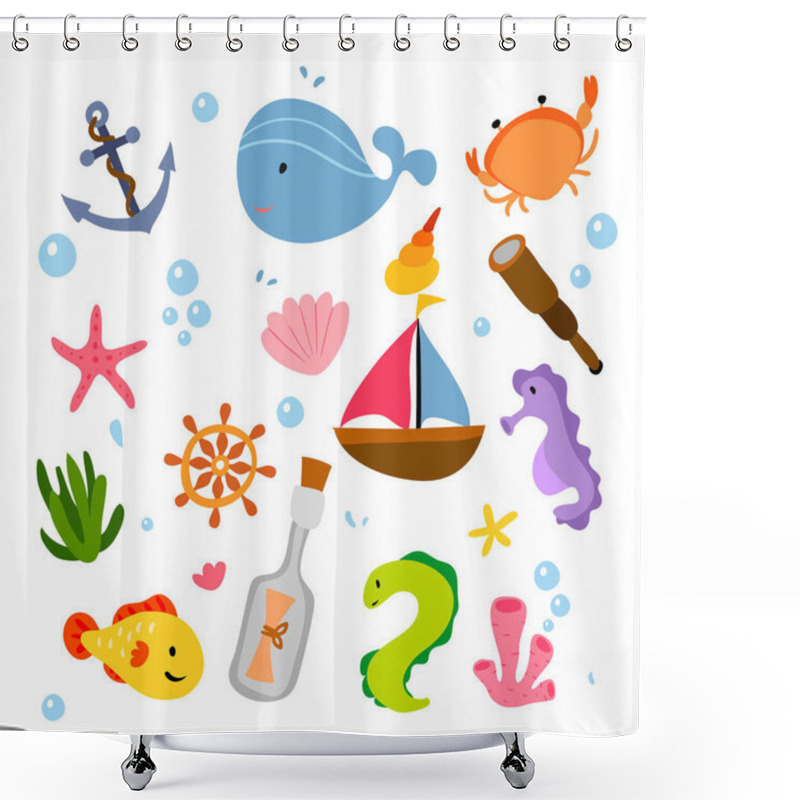 Personality  Ocean Animals Collection Design Shower Curtains