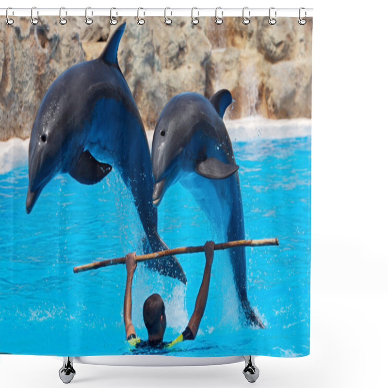 Personality  Dolphins Shower Curtains