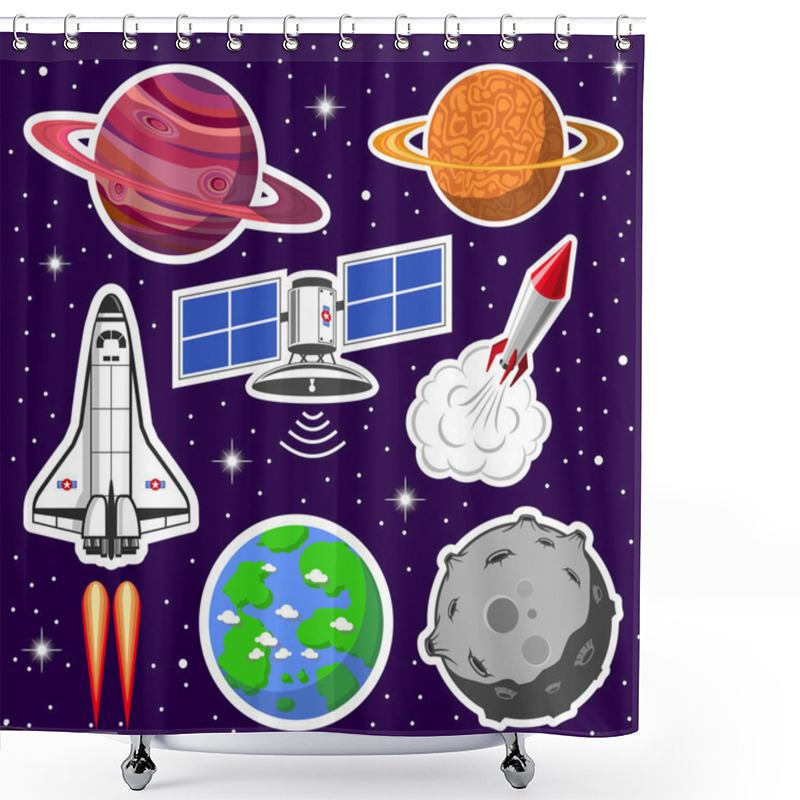 Personality  Space Collection Shower Curtains