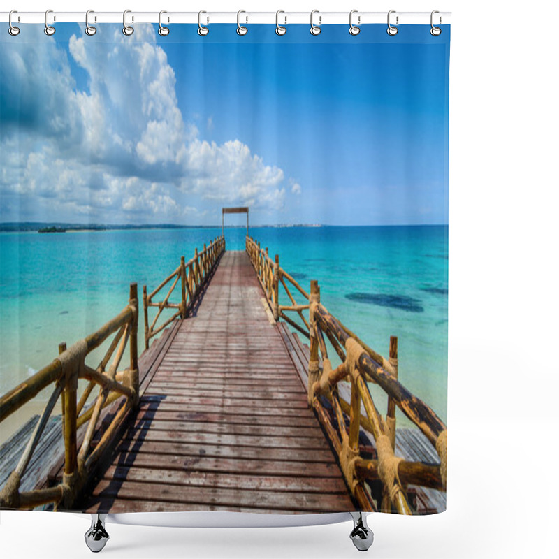 Personality  Blue Sea Shower Curtains