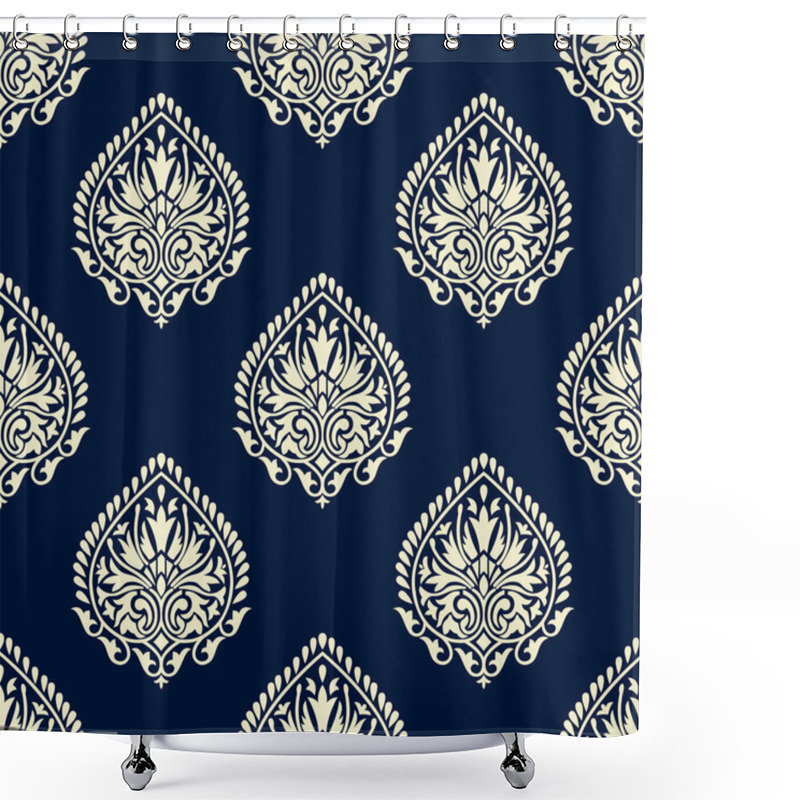 Personality  Seamless Traditional Indian Damask Pattern Shower Curtains