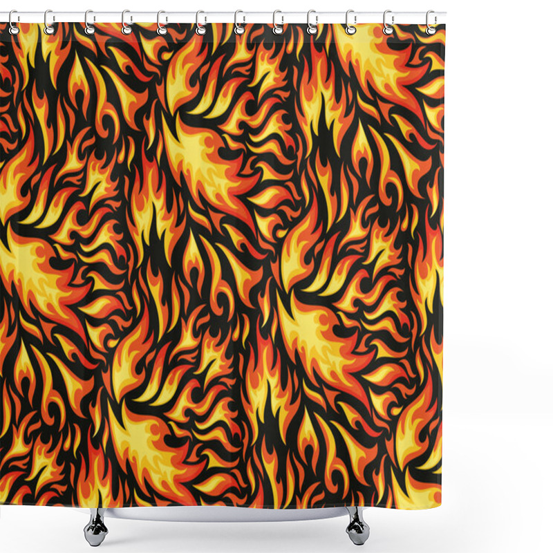 Personality  Fire Background Shower Curtains