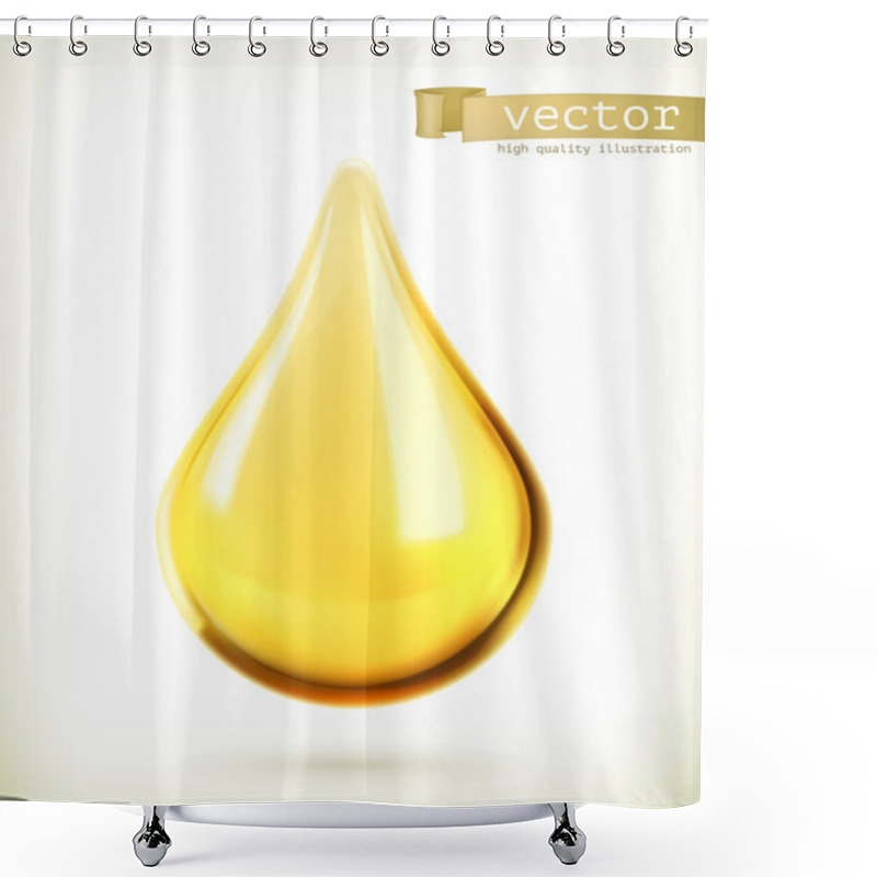 Personality  Oil Drop, Vector Icon Shower Curtains