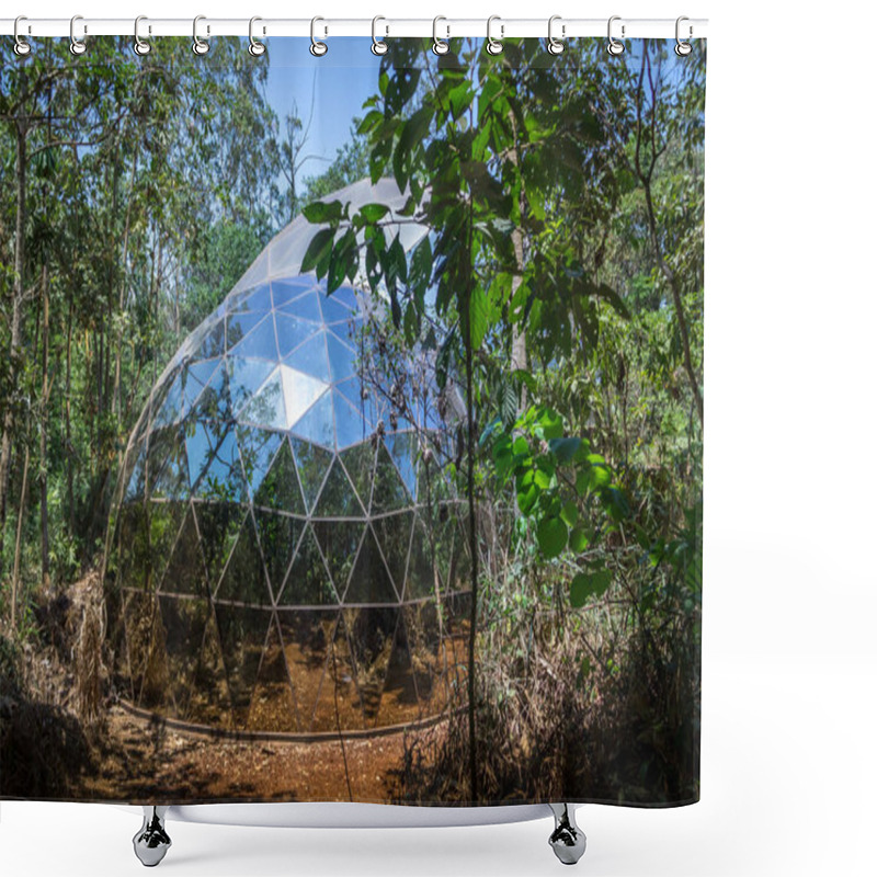 Personality  BRUMADINHO, BRAZIL - Oct 14, 2015: Dome Of De Lama Lamina By Matthew Barney At Inhotim Public Contemporary Art Museum - Brumadinho, Minas Gerais, Brazil Matthew Barney Shower Curtains